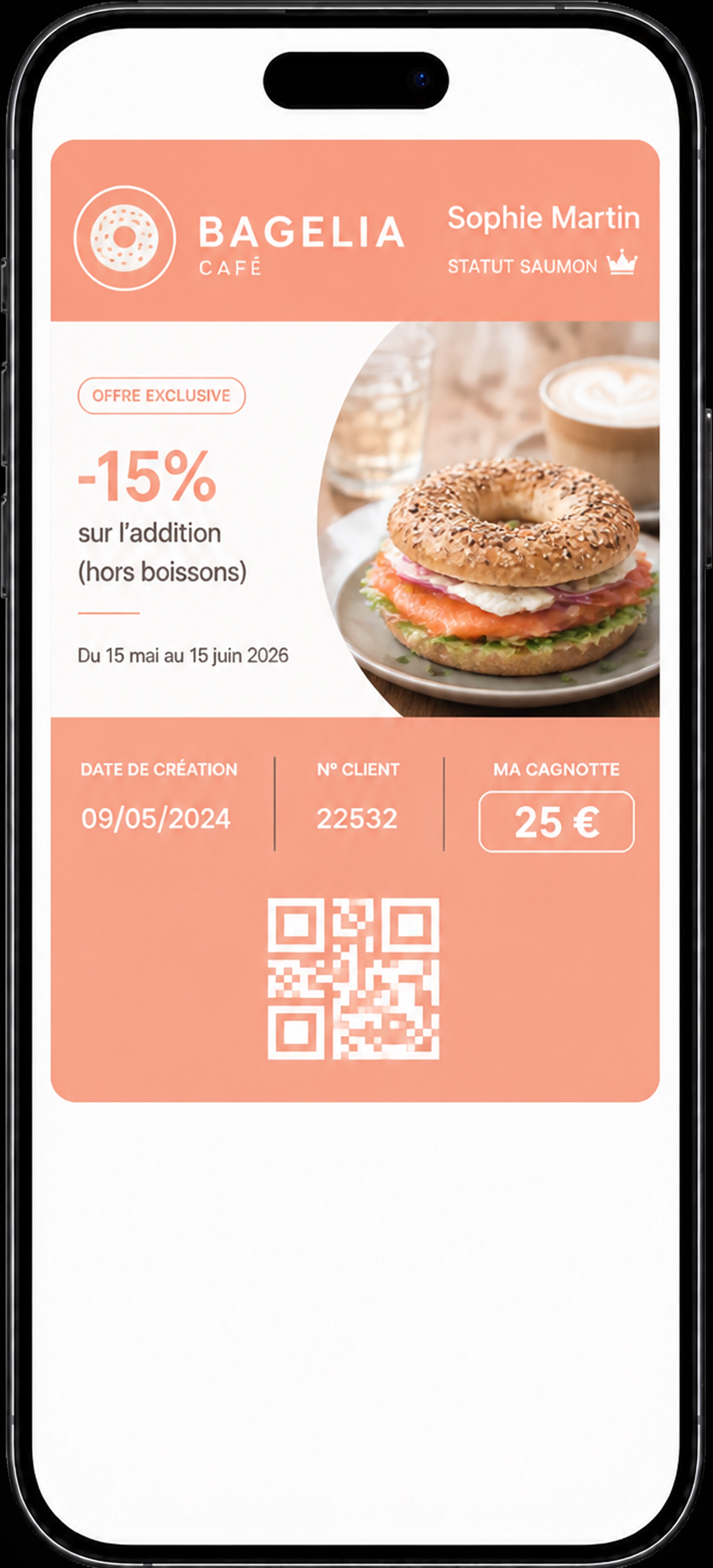 Carte de fidélité restaurant dans Apple Wallet