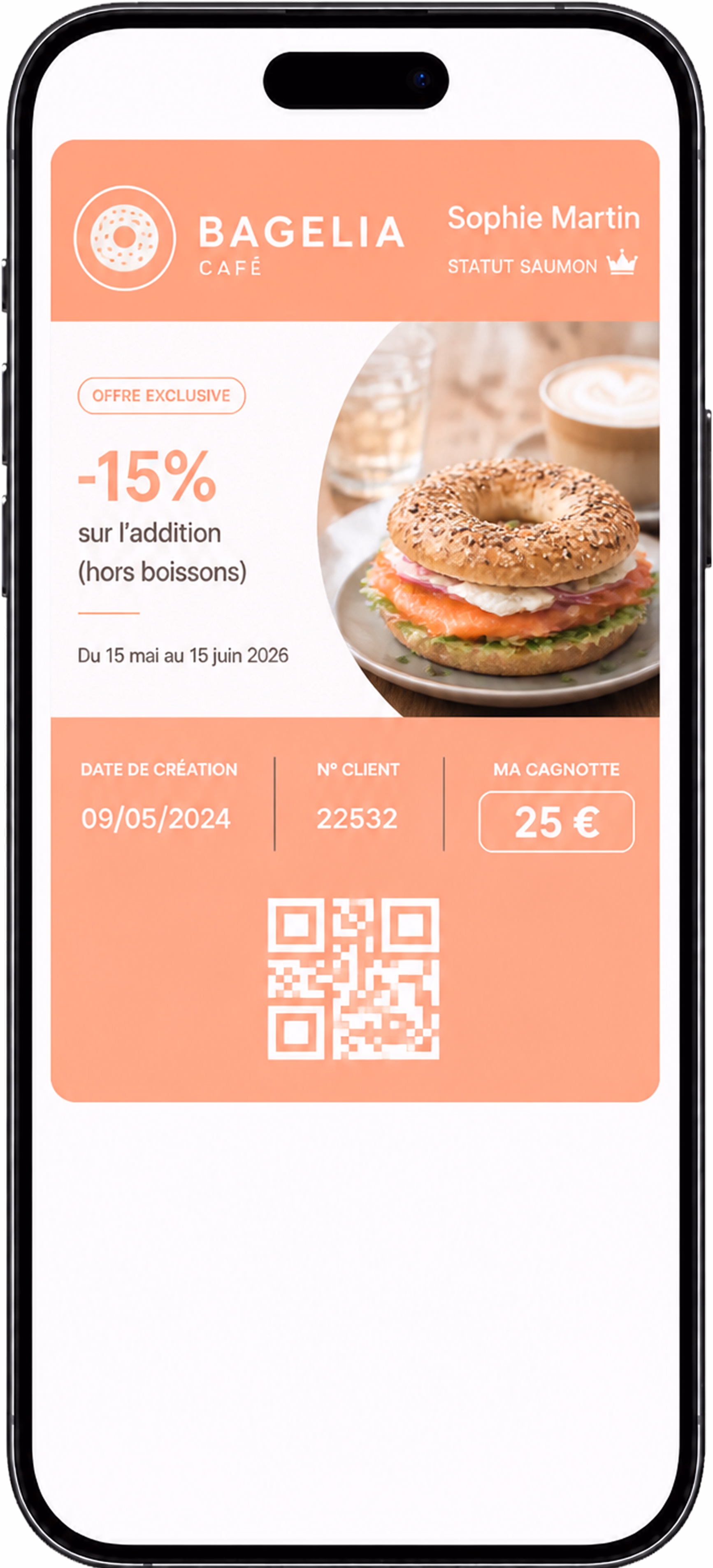 Carte de fidélité restaurant dans Apple Wallet