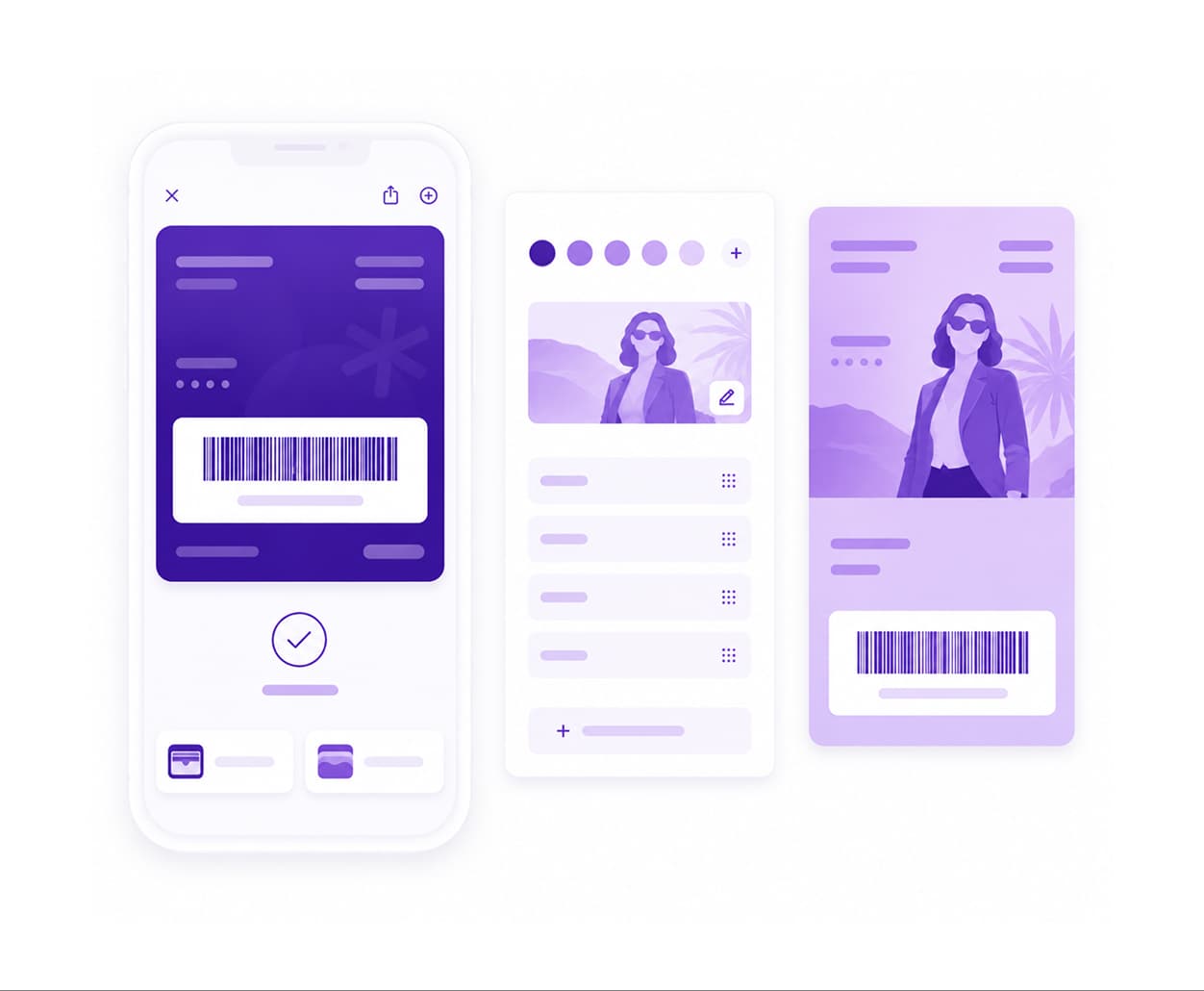 Étape 1, Créez vos cartes, billets ou coupons dans l'éditeur visuel eldo wallet
