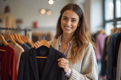 Vendeuse LUMINA accueillant une cliente dans la boutique réaménagée