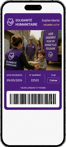 NGO membership card in Apple Wallet