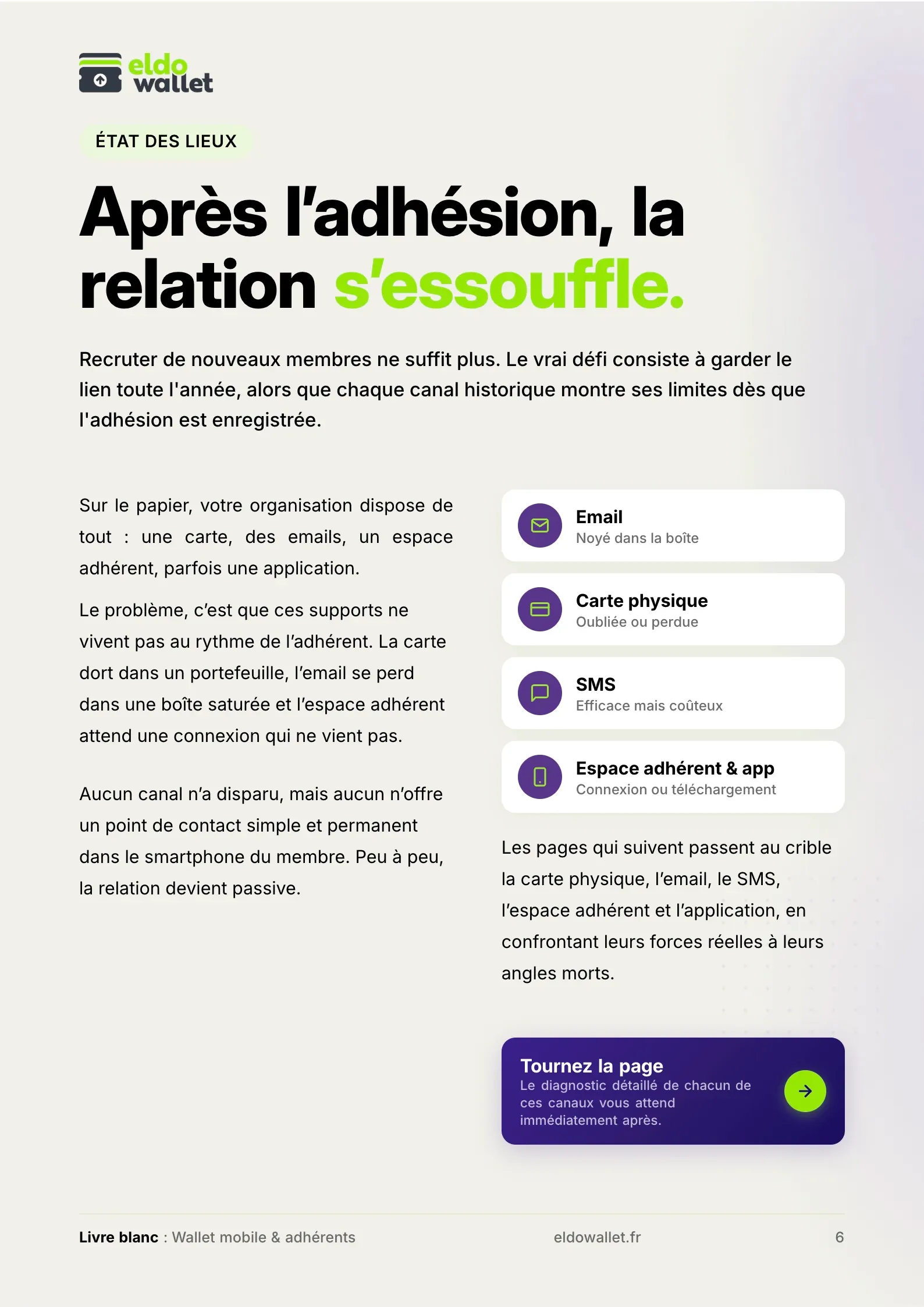 Page 6, après l'adhésion, la relation s'essouffle