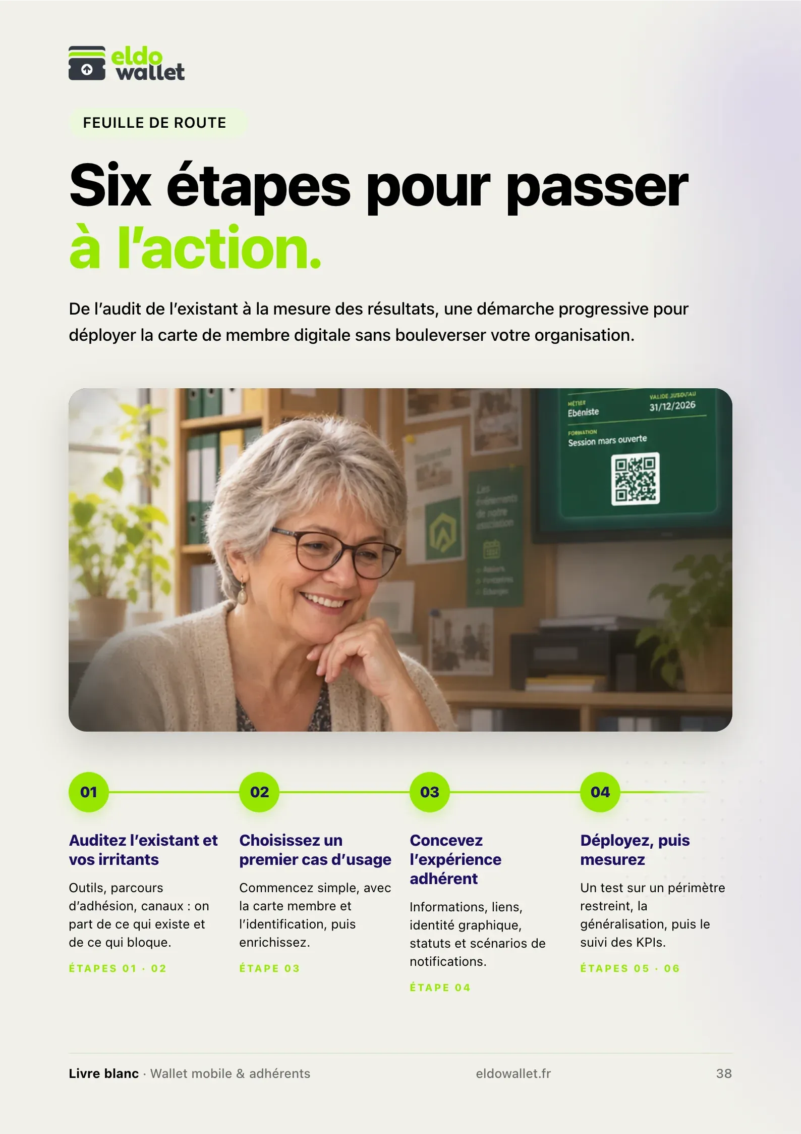 Page 38, six étapes pour passer à l'action