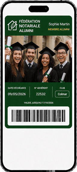 Carte de membre alumni dans Apple Wallet