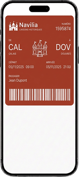 Billet de transport Excursion touristique dans le wallet sur un iPhone