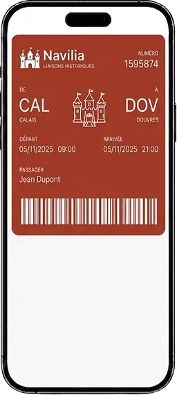 Sightseeing tour ticket in the wallet on an iPhone